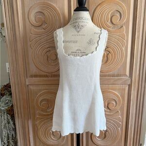 Anthropologie Moth Pretty Off White Crochet Tank Top Size Large
